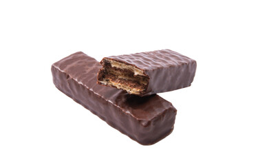chocolate wafers isolated