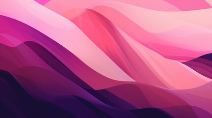 Beautiful abstract colorful minimalistic geometric background for design with smooth waves and colors from purple to pink (ai generated)