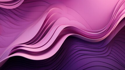 Beautiful abstract colorful minimalistic geometric background for design with smooth waves and colors from purple to pink (ai generated)