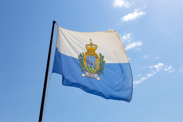 The flag of the Republic of San Marino, Europe