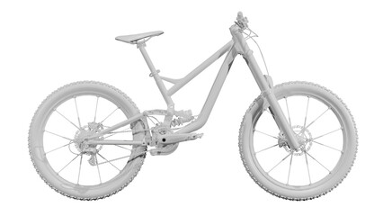 mtb downhill bike isolated transparent background