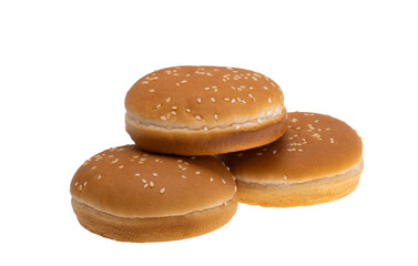 bun with sesame seeds for hamburger isolated