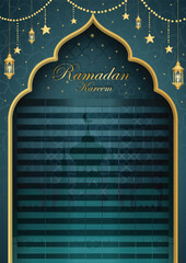 Ramadan calendar  design  2023 vector free download 