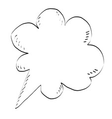 speech bubble cloud, instant thought idea, communication concept