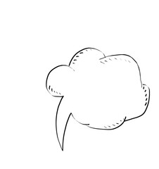 speech bubble cloud, instant thought idea, communication concept