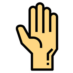 hand filled outline icon style