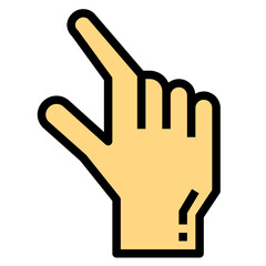 hand filled outline icon style