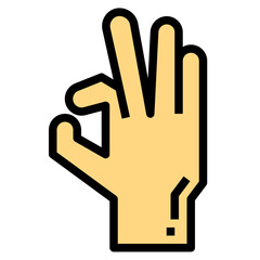 hand filled outline icon style