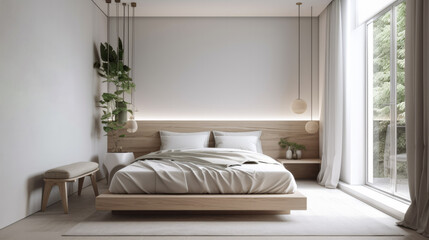 Stylish Modern House with White Walls and Cement Color Floor - Interior Photography