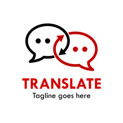 Translate design logo template illustration