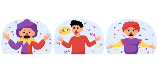 April Fools Flat Bundle Illustration