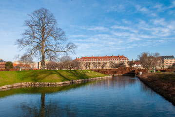 Fototapeta na wymiar Rosenborg Palace Gardens in Copenhagen, Denmark 