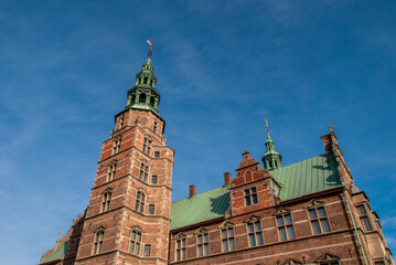 Fototapeta na wymiar Exterior of Rosenborg Palace in Copenhagen, Denmark 