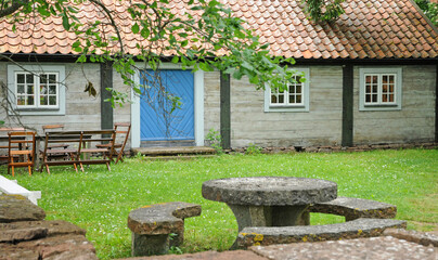 Fototapeta na wymiar Himmelsberga, traditional agricultural village museum of Himmelsberga