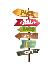 Realistic Travel Signboards