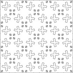  Monochrome ornamental texture with smooth linear shapes, zigzag lines, lace pattern.Abstract geometric black and white pattern for web page, textures, card, poster, fabric, textile.