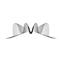 monochrome abstract geometric illustration vector