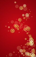 Fototapeta na wymiar Gray Snowfall Vector Red Background. Holiday Snow