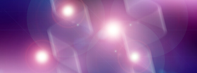 Blurred purple gradient background with len flare effect. Long banner