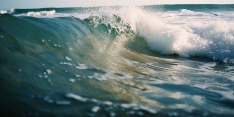 Close-Up Ocean Waves: The Natural Beauty and Power of the Sea generative ai illutration