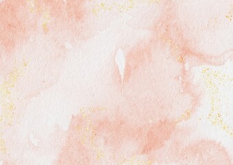 Fototapeta premium Abstract Orange watercolor with paper texture, background for template. invitation card. greeting card. wedding card