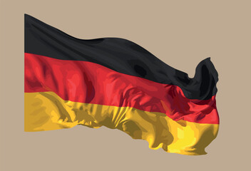 Flag of the Federal Republic of Germany. Vector.