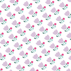 beautiful seamless pattern, colorful flowers drawings purple and red designs for carpet, wallpaper, clothing, wrapping, fabric, cover