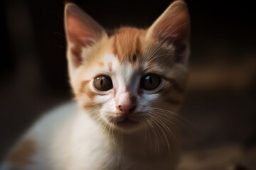 Cute adorable cat generative ai illustration 
