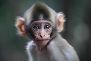 Cute adorable baby monkey generative ai photo 