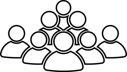 People group icon. Team of worker. User profile symbol. Group of people or group of users. Persons symbol. Vector.