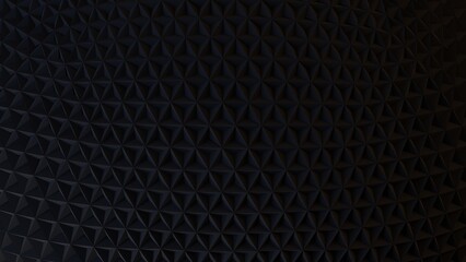 3D Futuristic triangles dark black background mosaic tile Abstract lowpoly geometric grid pattern