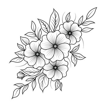 floral coloring pages, floral coloring background, flower coloring book pages, vector floral coloring pages