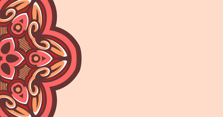 Background mandala art design with a beautiful mix of colors, suitable for all advertising design needs, both for business card designs, banners, brochures and others.