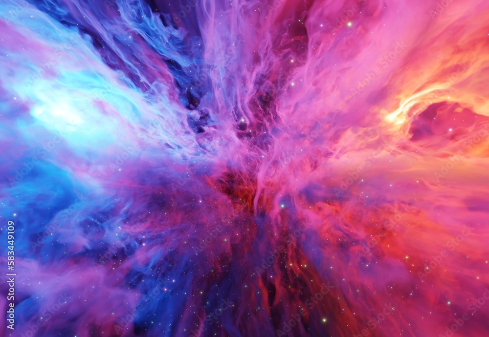 Wall mural nebula galaxy abstract background with space