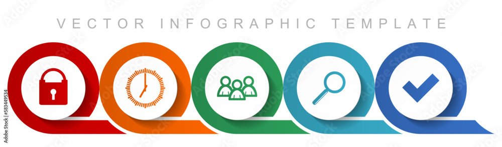 Poster internet icon set, miscellaneous icons such as padlock, watch, people, lens and vote for webdesign a