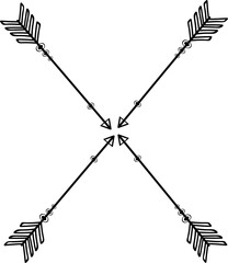 Arrows for decoration, Transparent background