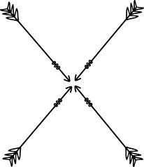 Arrows for decoration, Transparent background