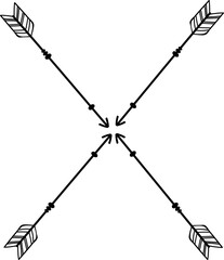 Arrows for decoration, Transparent background