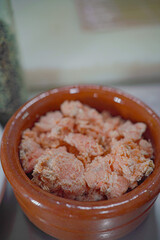 pink salmon on a bowl