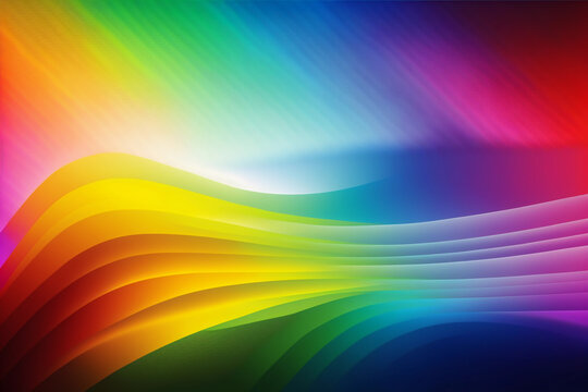 Abstract background with rainbow gradient. Created with Generative AI.
