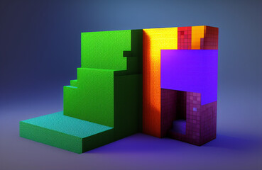 illustration of colorful blocks