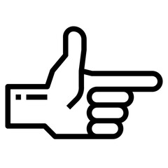 hand line icon style