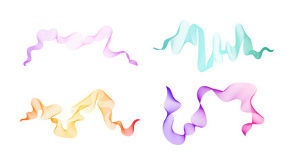 Abstract backdrop with wave gradient lines