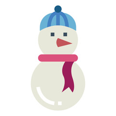 snowman flat icon style