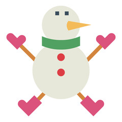 snowman flat icon style
