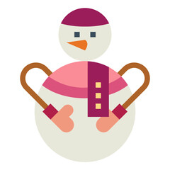 snowman flat icon style