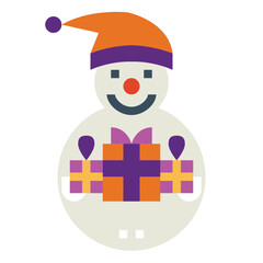 snowman flat icon style