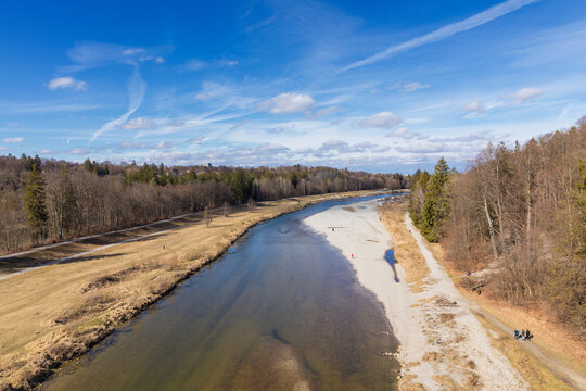 Lower Isar river at Munich