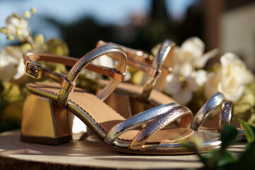 Gold womens sandals a footwear summer style