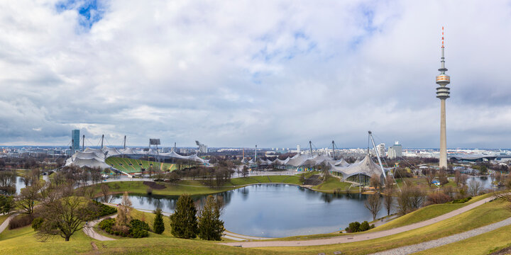 Panoramic view of Olympiapark at Munich